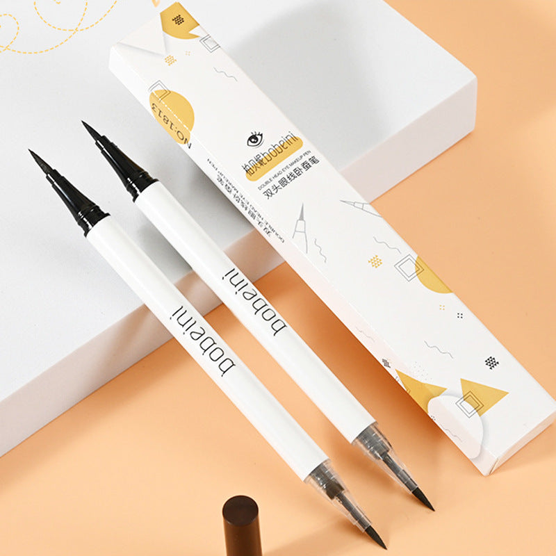 Dual Head Dual-use Liquid Eyeliner Eye Shadow Pen Not Easy To Faint