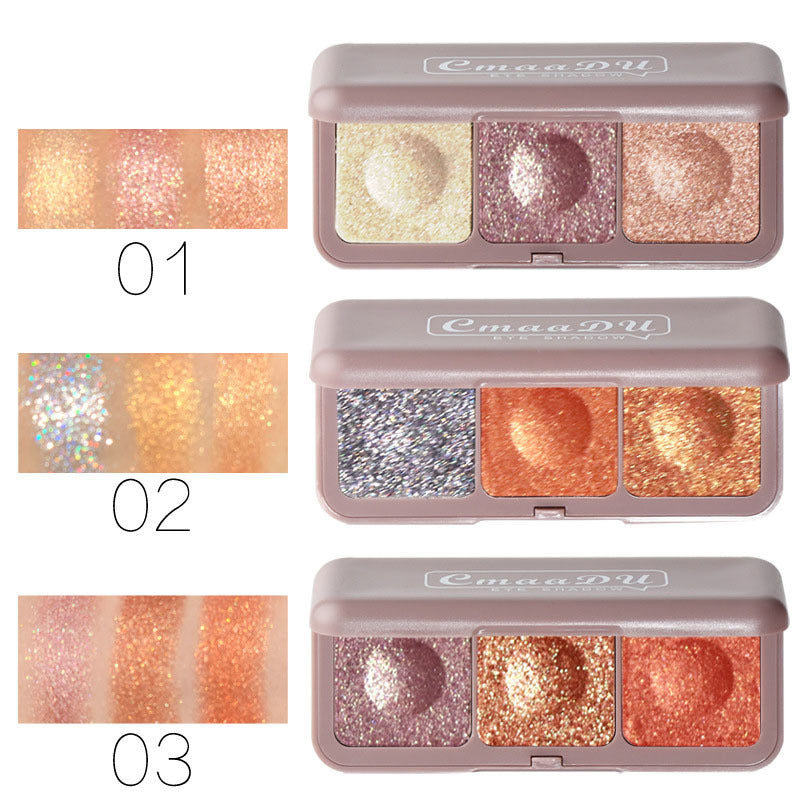 Keyboard Fingertips Three-color Mashed Potato Eyeshadow