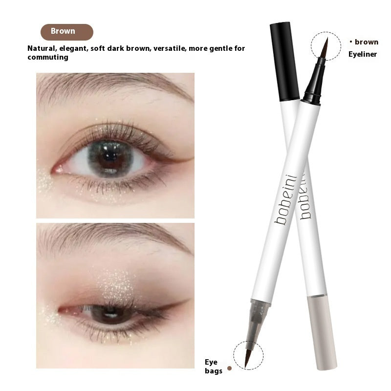 Dual Head Dual-use Liquid Eyeliner Eye Shadow Pen Not Easy To Faint